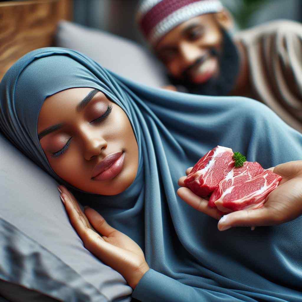 تفسير حلم اللحمة النية للمتزوجة عند كبار المفسرين