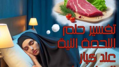 تفسير حلم اللحمة النية للمتزوجة عند كبار المفسرين